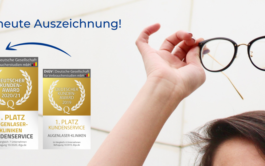 Erneute Auszeichnung mit dem DtGV Kundenservice-Award für Augenlaser-Behandlungen